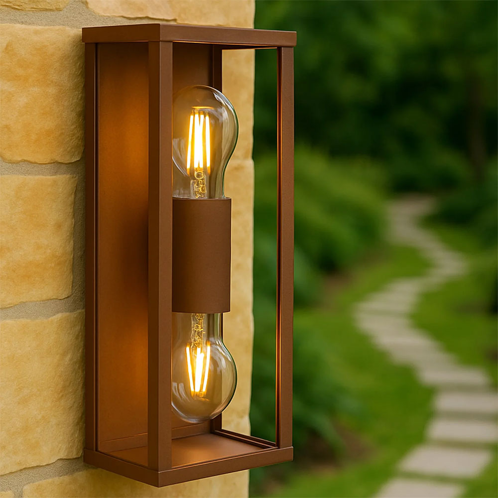 Zyra 2 Light Up and Down Outdoor Wall Light Rusty - LLOL008R