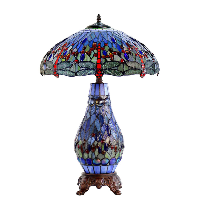 Dragonia Tiffany Table Lamp Blue - TL-N18018-NBL