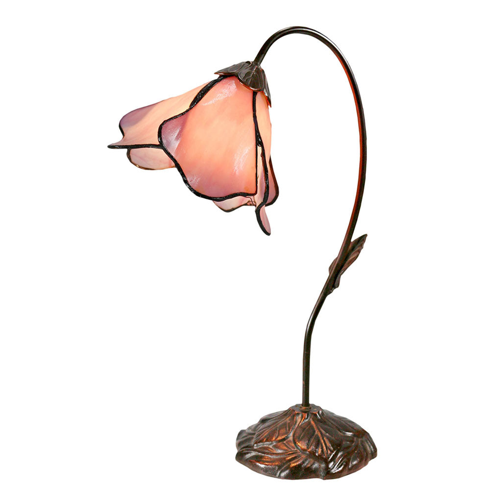 Single Lotus Tiffany Table Lamp Pink - TL-AL-6PK