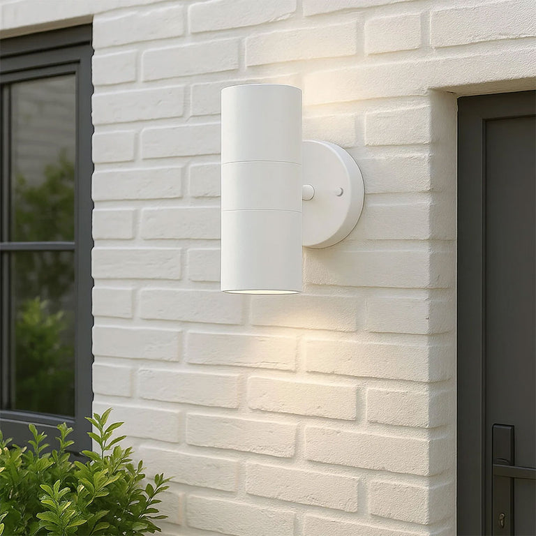Zyven 2 Light Up and Down LED Outdoor Wall Light White / Tri-Colour - LLOL033W