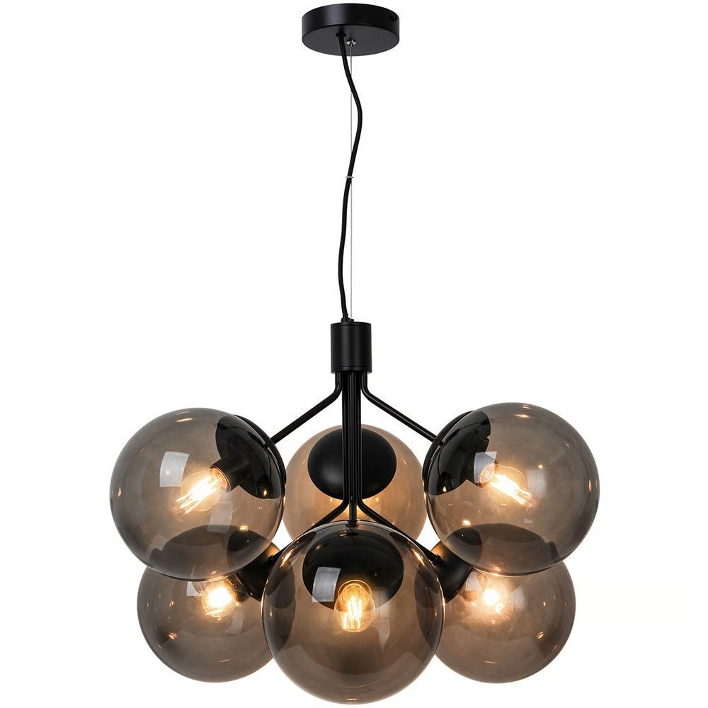 Ivona 6 Light Pendant Black - 2112163003
