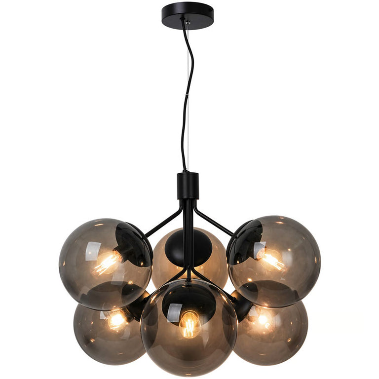 Ivona 6 Light Pendant Black - 2112163003