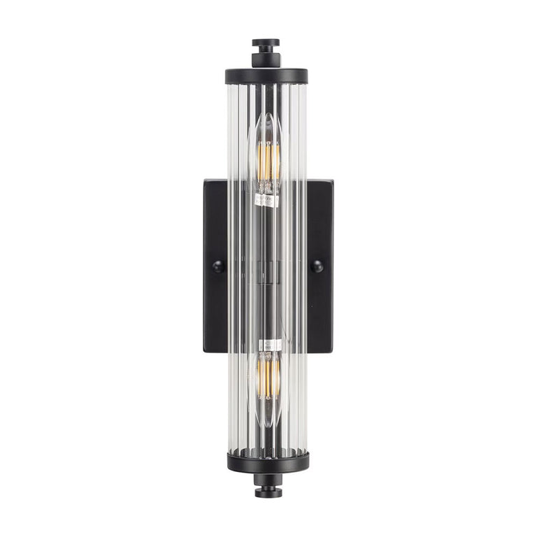 Rockford 2 Light Wall Light Matt Black - LOI1001589
