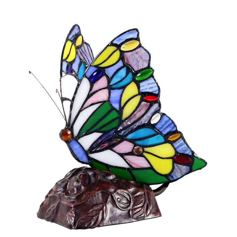 Butterfly Fiesta Tiffany Accent Table Lamp - TL-081217