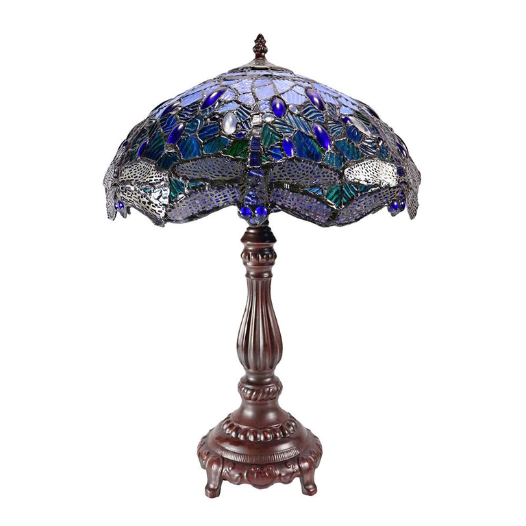 Dragonfly Tiffany Medium Table Lamp Blue - TL-142793A-615M