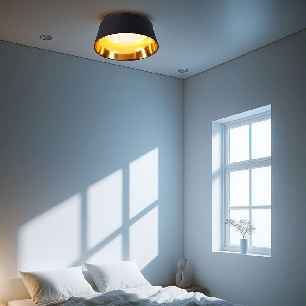 Flushella LED Ciling Light Black - LL002CL123B