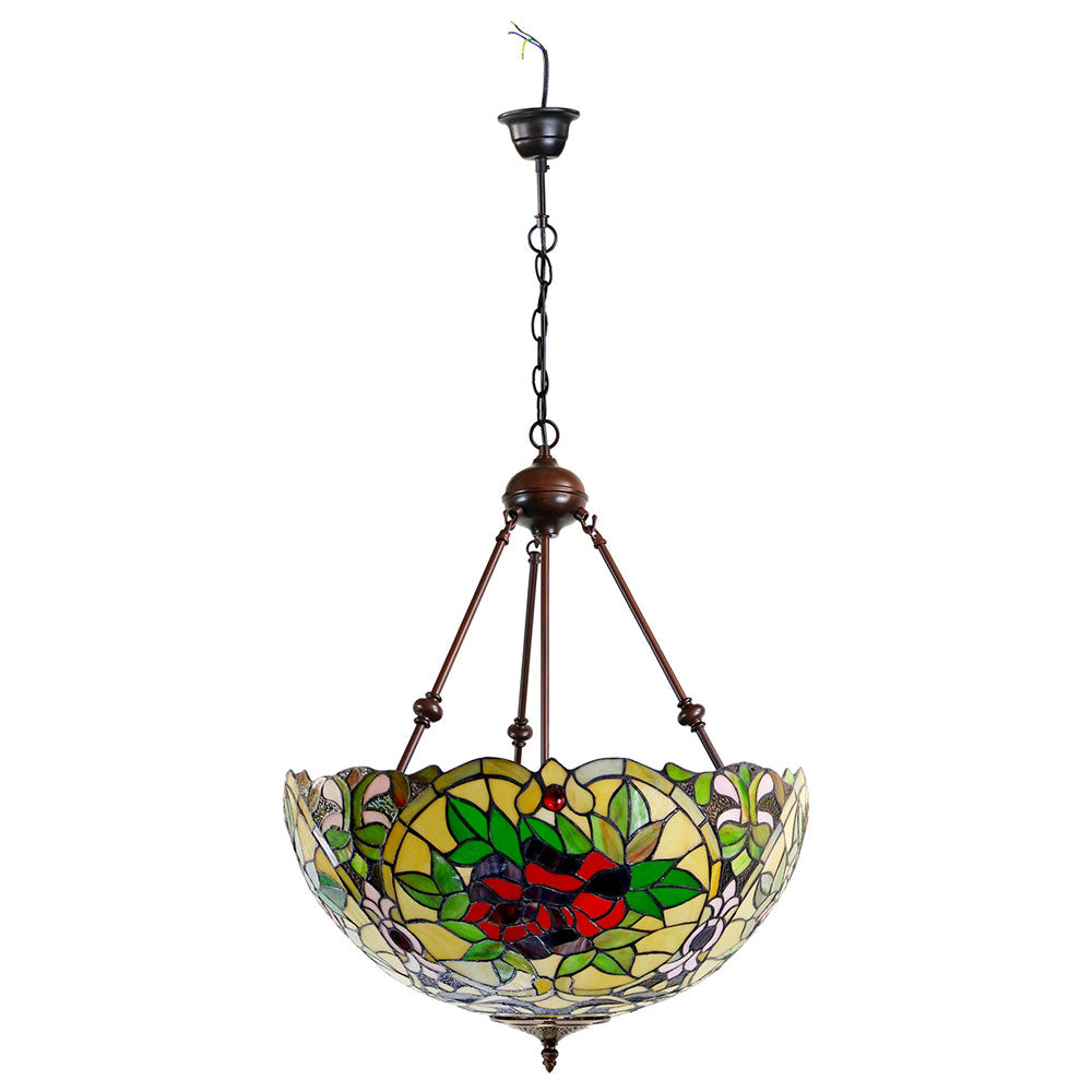Red Camellia Tiffany Pendant - TL-20210A-20CL