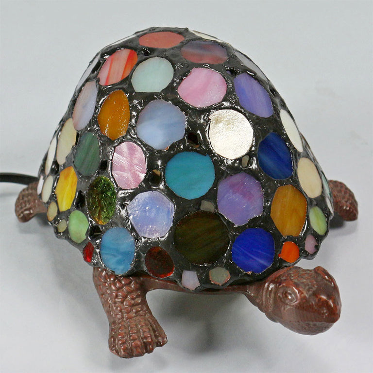 Multi Colour Tortoise Tiffany Table Lamp - TL-816-MC