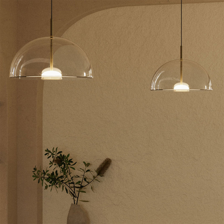 Dome Air LED Pendant Old Brass / Clear - LR.i02.70.DM.CL.OB