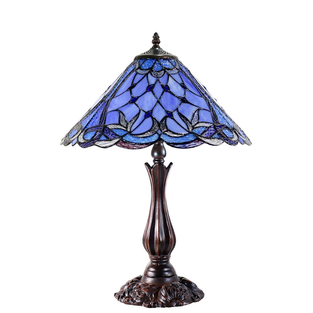 Talia Tiffany Table Lamp Blue - TL-161254A-KG