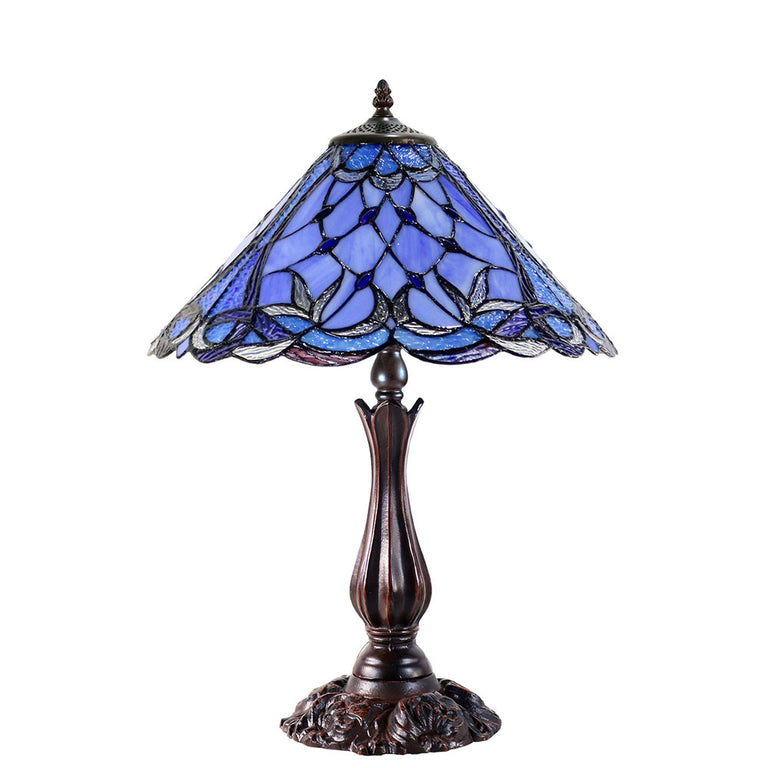 Talia Tiffany Table Lamp Blue - TL-161254A-KG