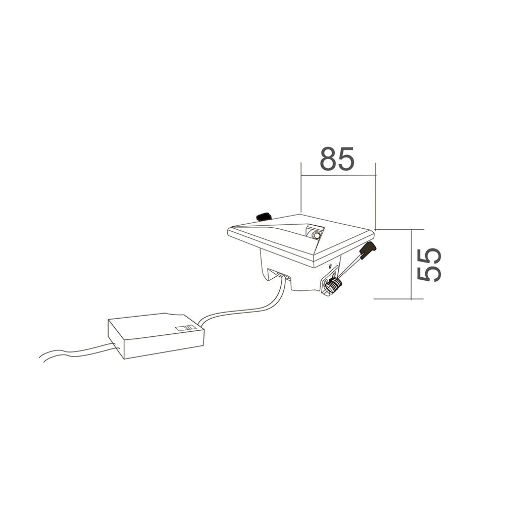 STE LED Tri-CCT Dimmable Recessed Square Step Lights White - STE31