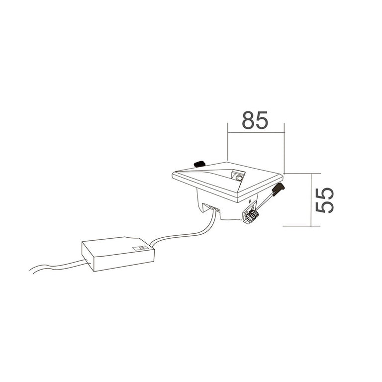 STE LED Tri-CCT Dimmable Recessed Square Step Lights White - STE31