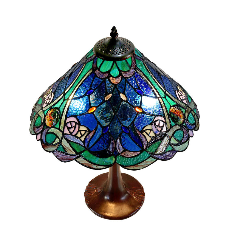 Paloma Tiffany Table Lamp Blue - TL-1611495-N040