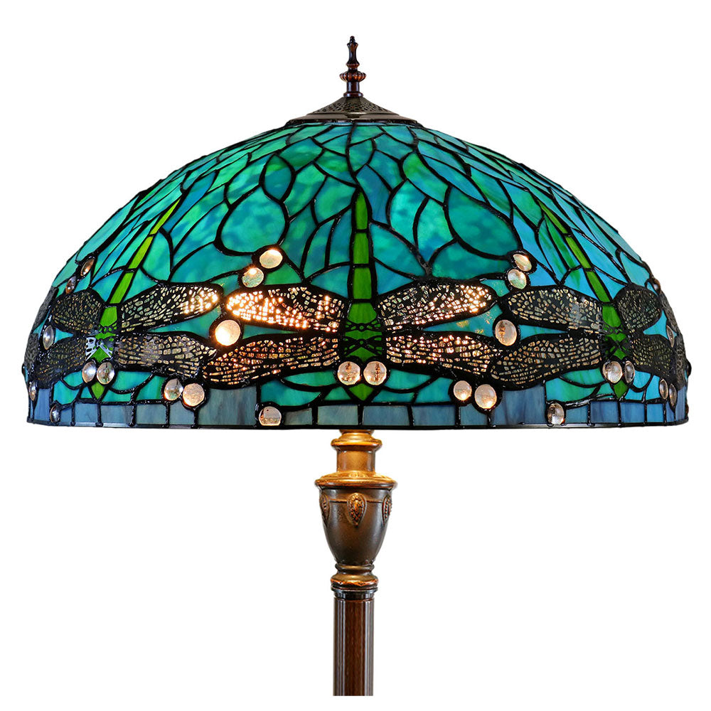 Sylvia Dragonfly Tiffany Floor Lamp - TL-F20595A-KG