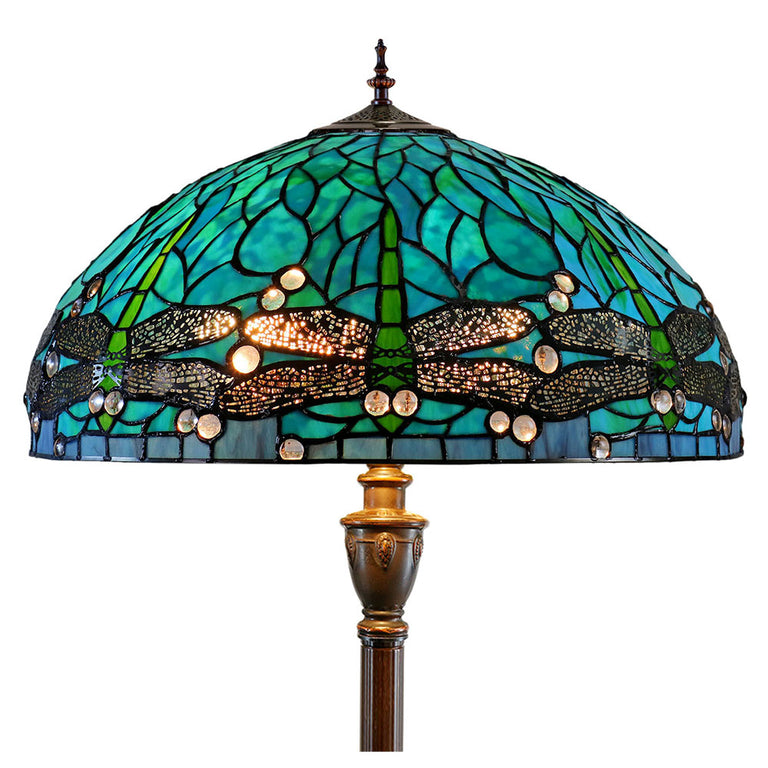 Sylvia Dragonfly Tiffany Floor Lamp - TL-F20595A-KG
