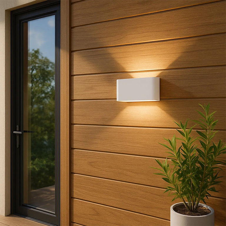 Elaro CCT LED Outdoor Wall Light Large White - LLOL031W