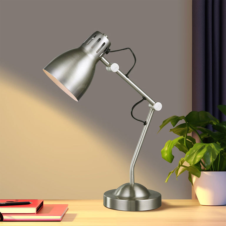 Nord Metal Table Lamp Satin Chrome - LL-27-0237SC