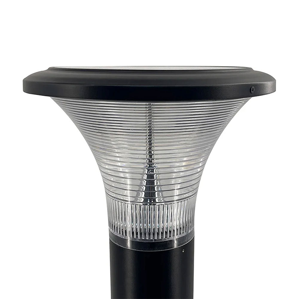 Robust Aluminium Solar LED Bollard Light Black - SLDBL0024/BLK-TC