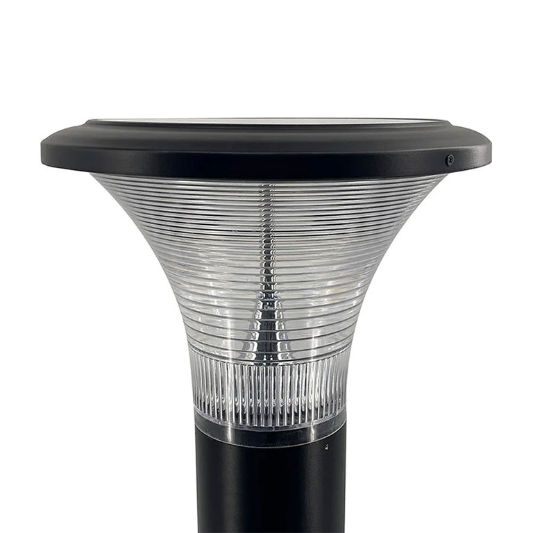 Robust Aluminium Solar LED Bollard Light Black - SLDBL0024/BLK-TC