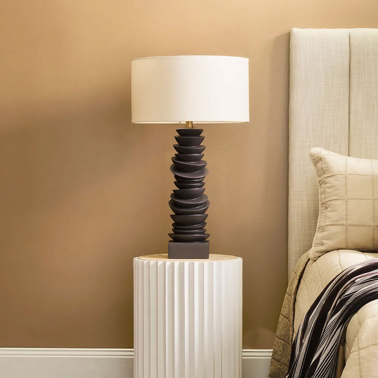 Mendoza Table Lamp Grey / White - 12460