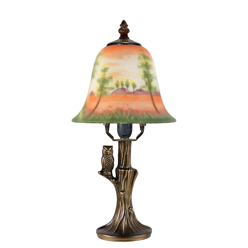 Hand Painted Tiffany Table Lamp Owl - TA-15149