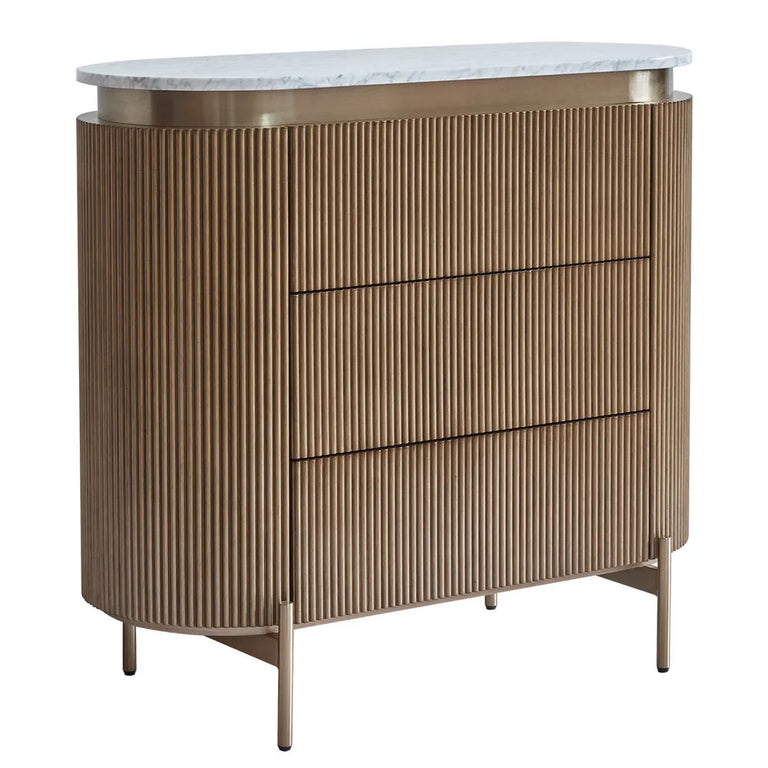 Demarco 3 Drawer Chest Antique Gold - 33294