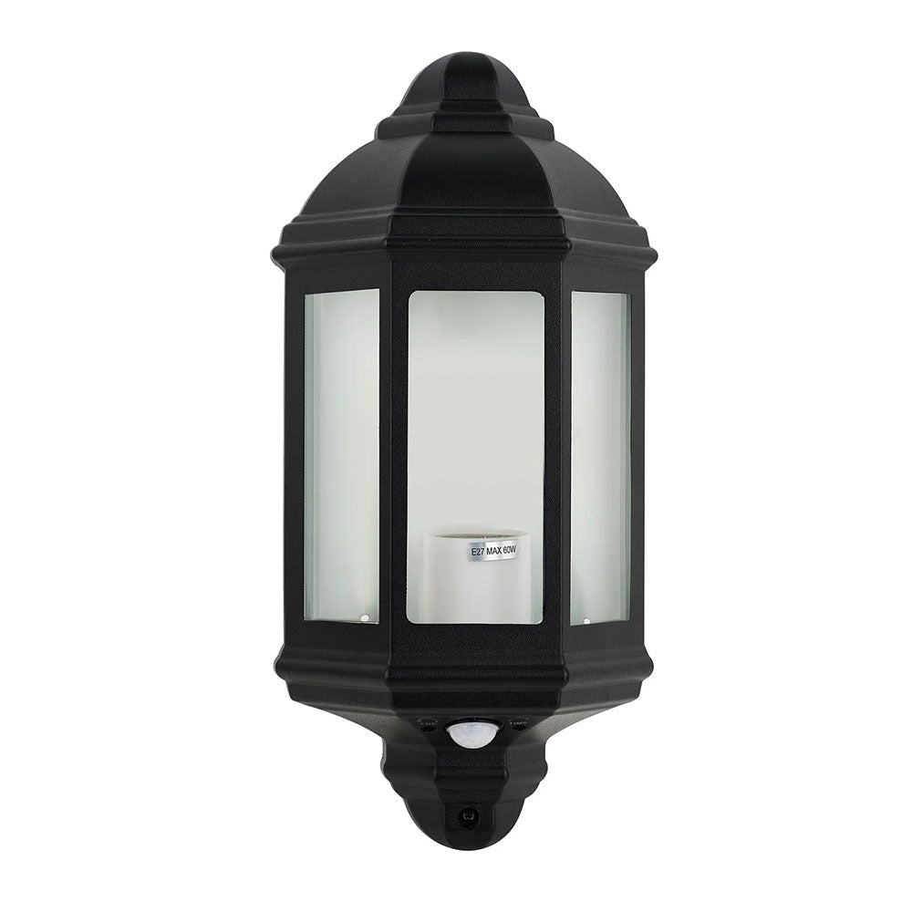 Avara Outdoor Wall Sconce With Sensor Black - LLOL041BK