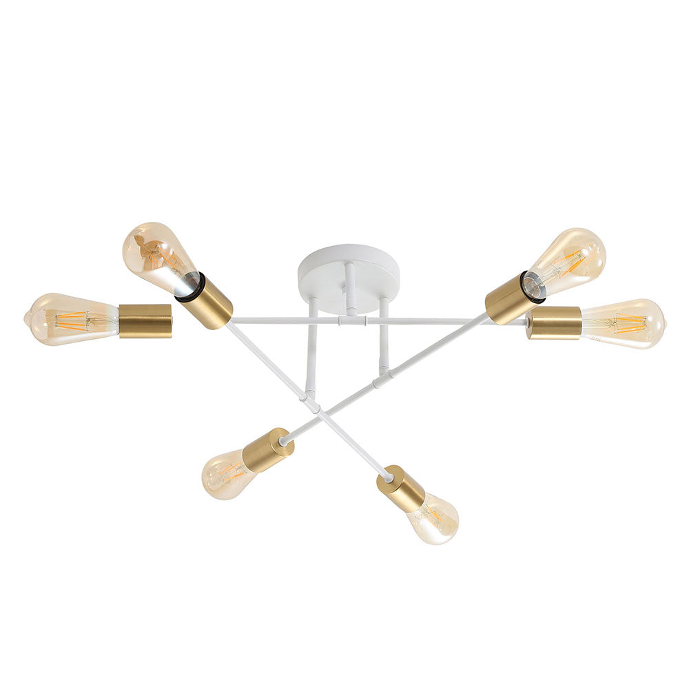 Muna.6 6 Light Close - To - Ceiling White / Satin Barss - OL63296SW