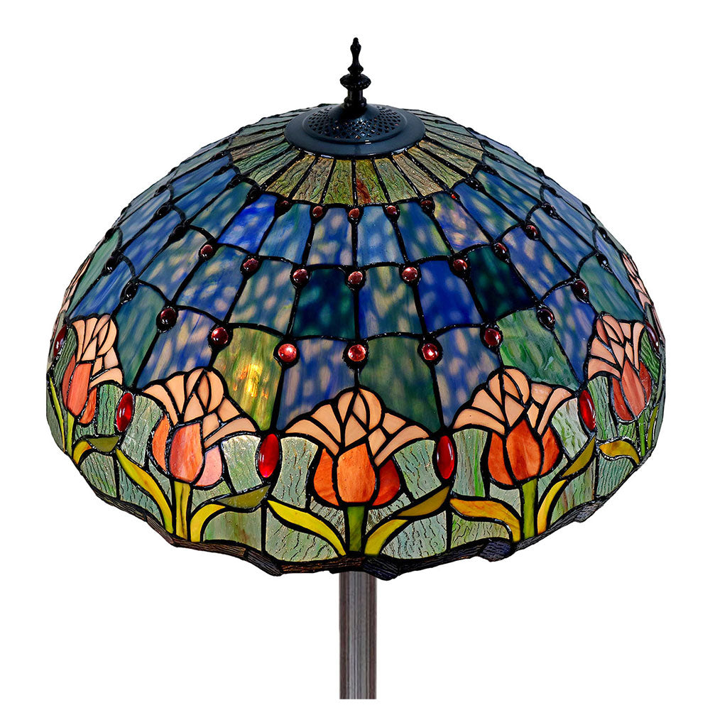 Mauve Tulip 20' Tiffany Floor Lamp - TL-F20235A-KG