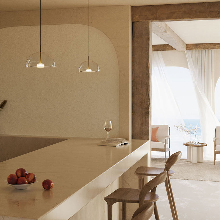 Dome Air LED Pendant Old Brass / Clear - LR.i02.70.DM.CL.OB