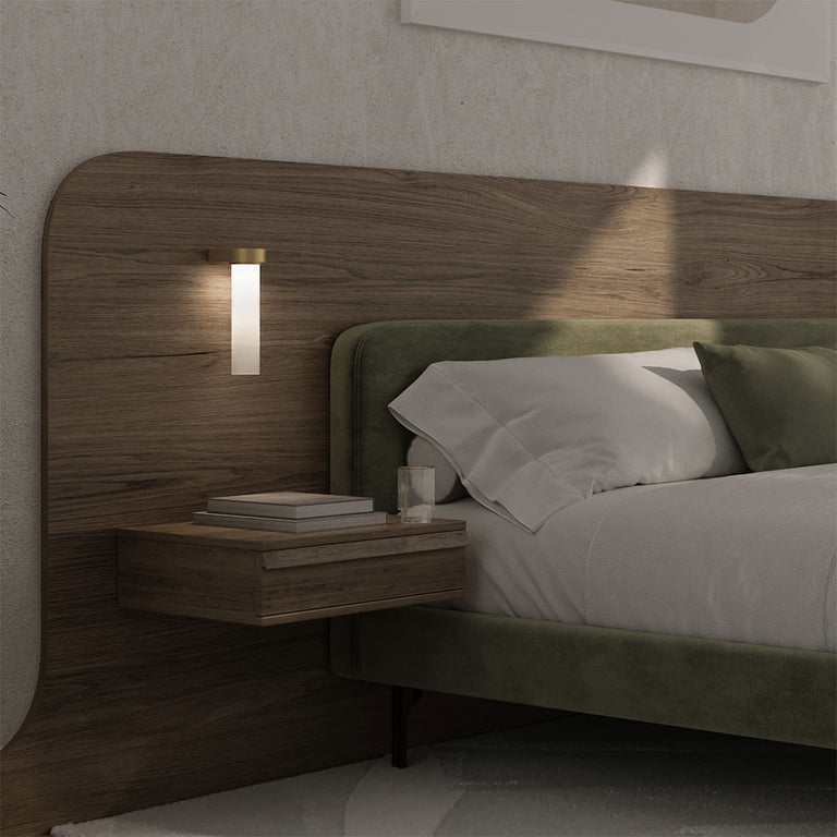 Edge LED Wall Light Old Brass / Frosted