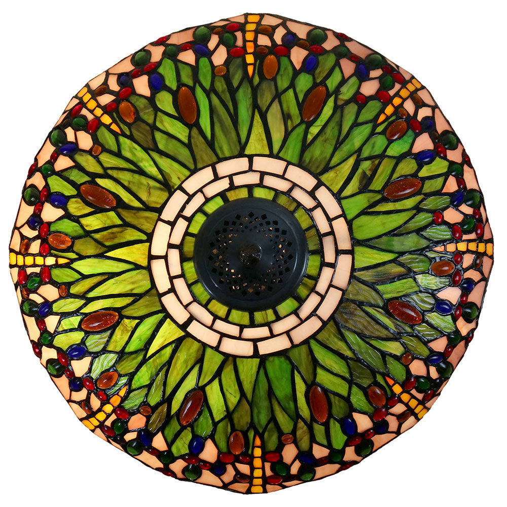 Dragonia Tiffany Table Lamp Green - TL-N18018-NSC