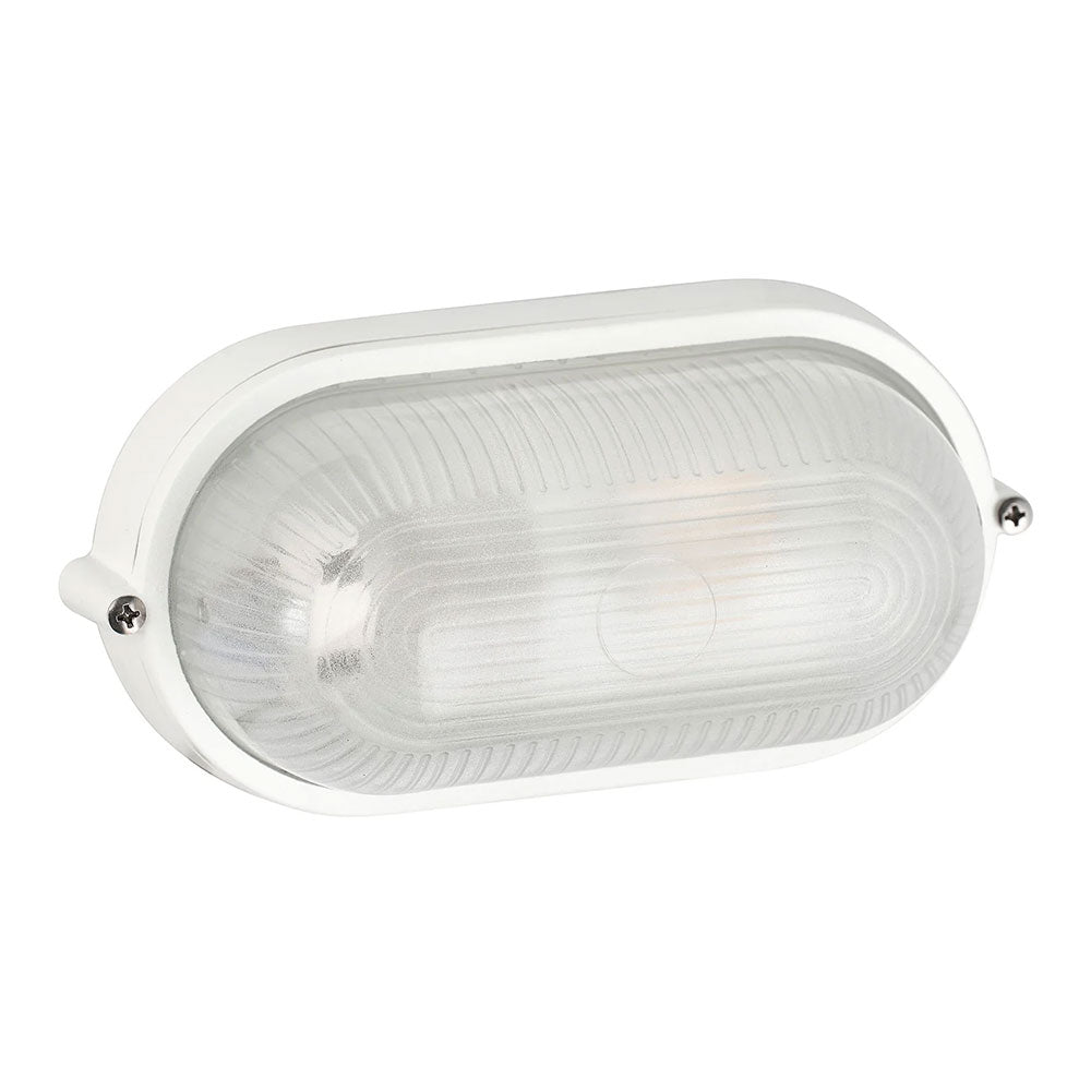 Ezra Oval Outdoor Bunker Light White - LLOL024W
