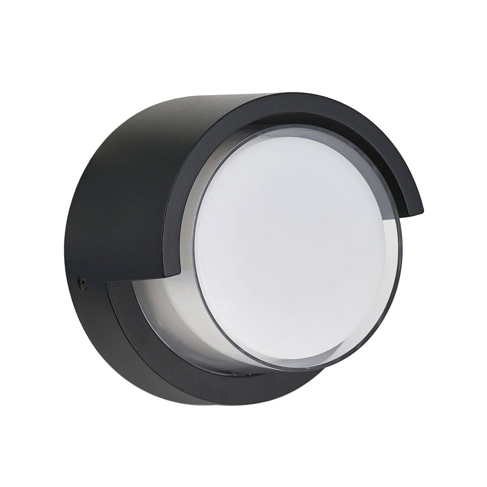 Aven Round CCT LED Outdoor Wall Light Black - LLOL020