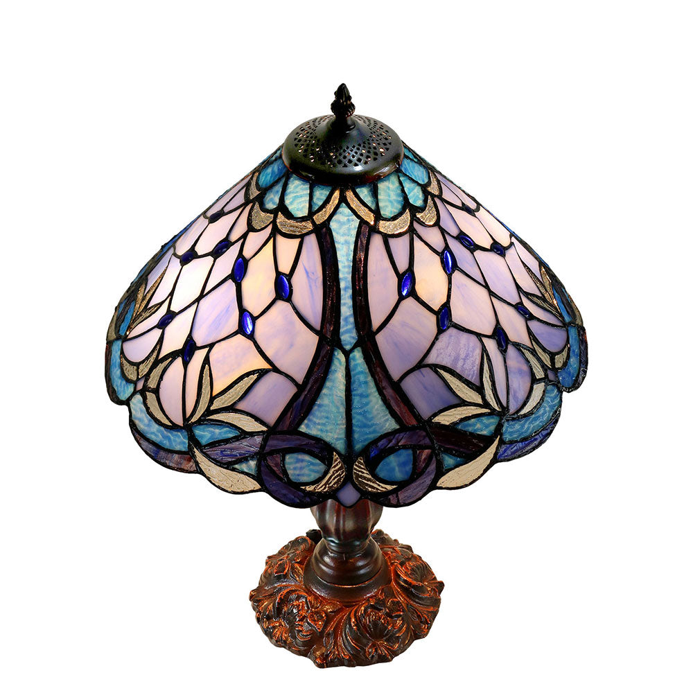 Talia Tiffany Table Lamp Blue - TL-161254A-KG