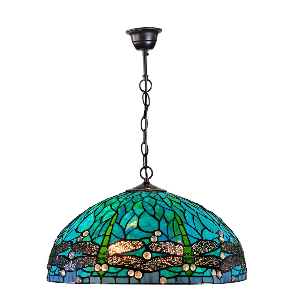 Sylvia Dragonfly Tiffany Hanging Pendant - HL-20595A-3CD