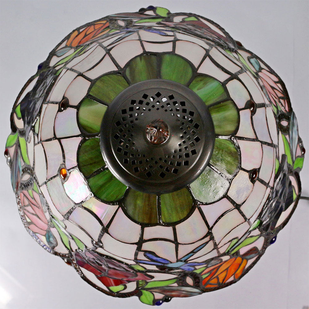 Rose & Dragonfly Tiffany Table Lamp Large - TL-16809-KG