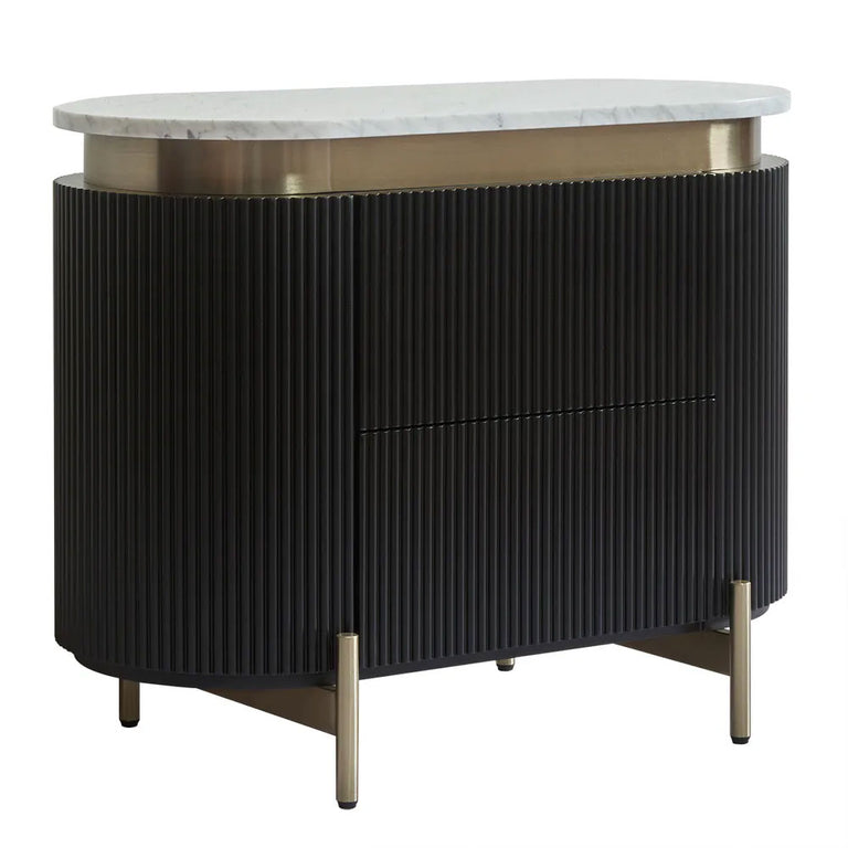 Demarco Bedside Table Black - 33262