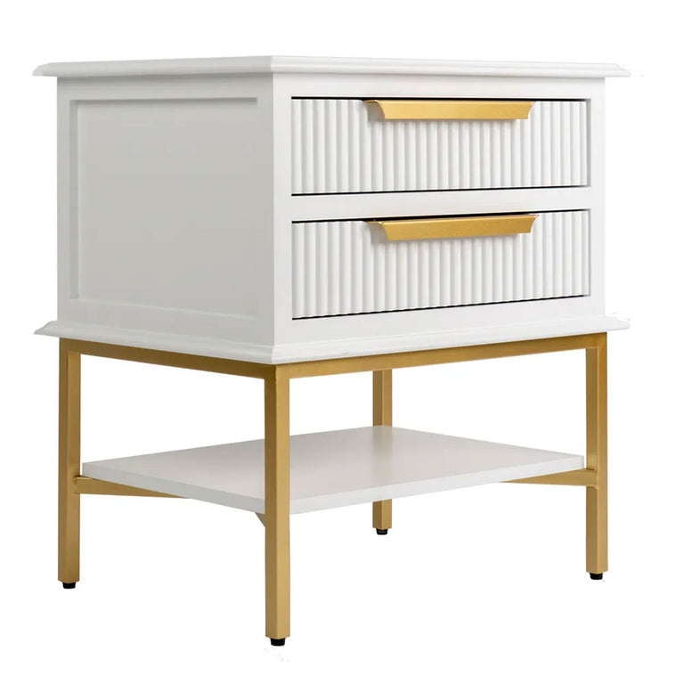 Aimee Small Bedside Table White - 33030