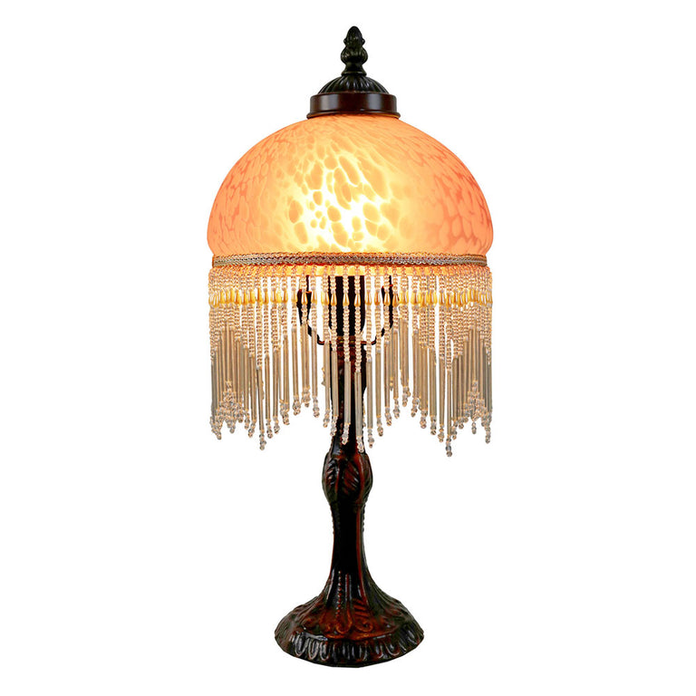 Victorian 8" Beaded Table Lamp Pink - TL-308-PK