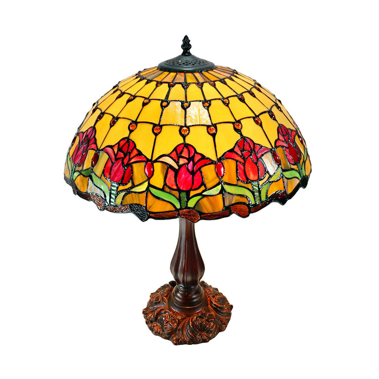 Red Tulip Tiffany Table Lamp Large - TL-17235-KG