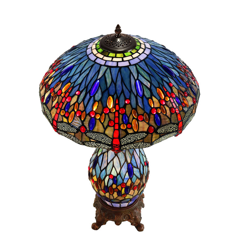 Dragonia Tiffany Table Lamp Blue - TL-N18018-NBL