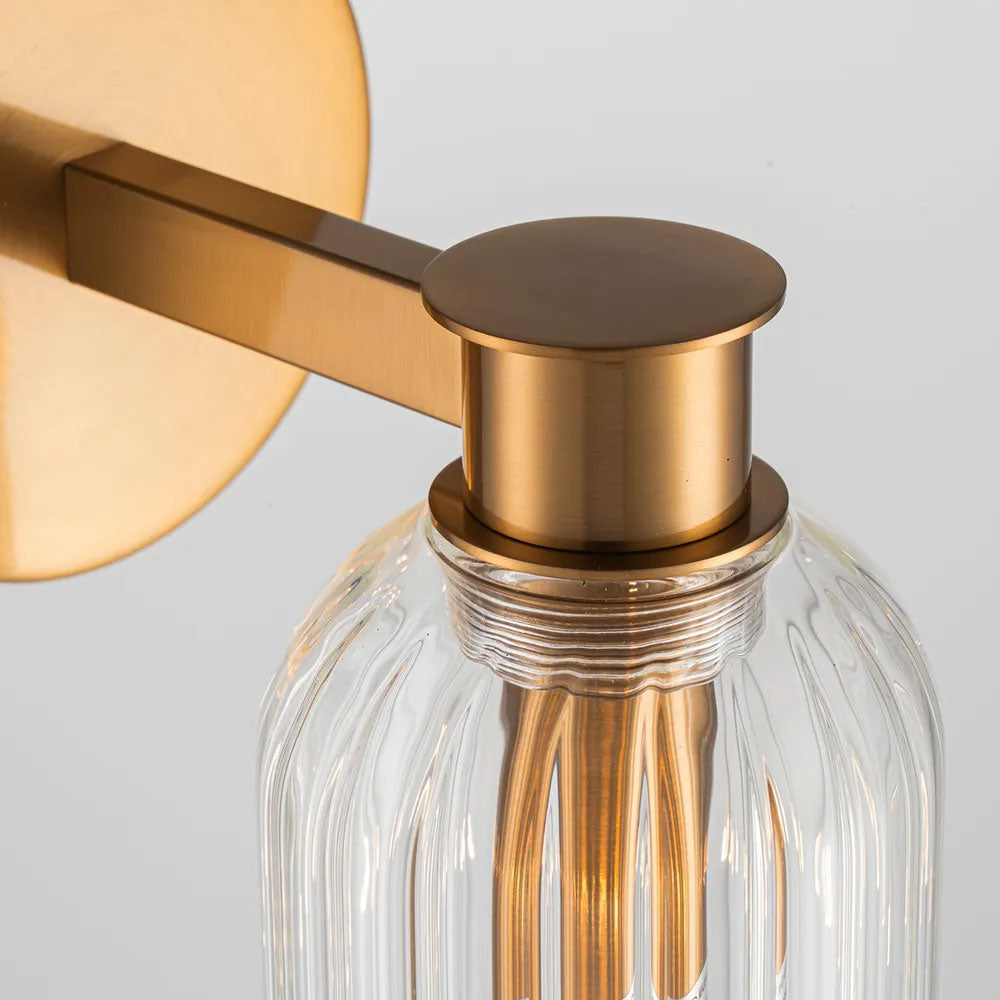 Charlize Sconce Wall Light Single Brass / Clear - 20903