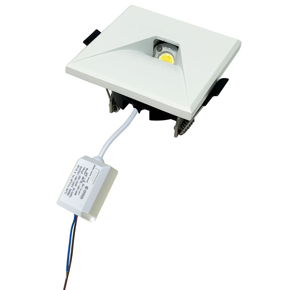 STE LED Tri-CCT Dimmable Recessed Square Step Lights White - STE31