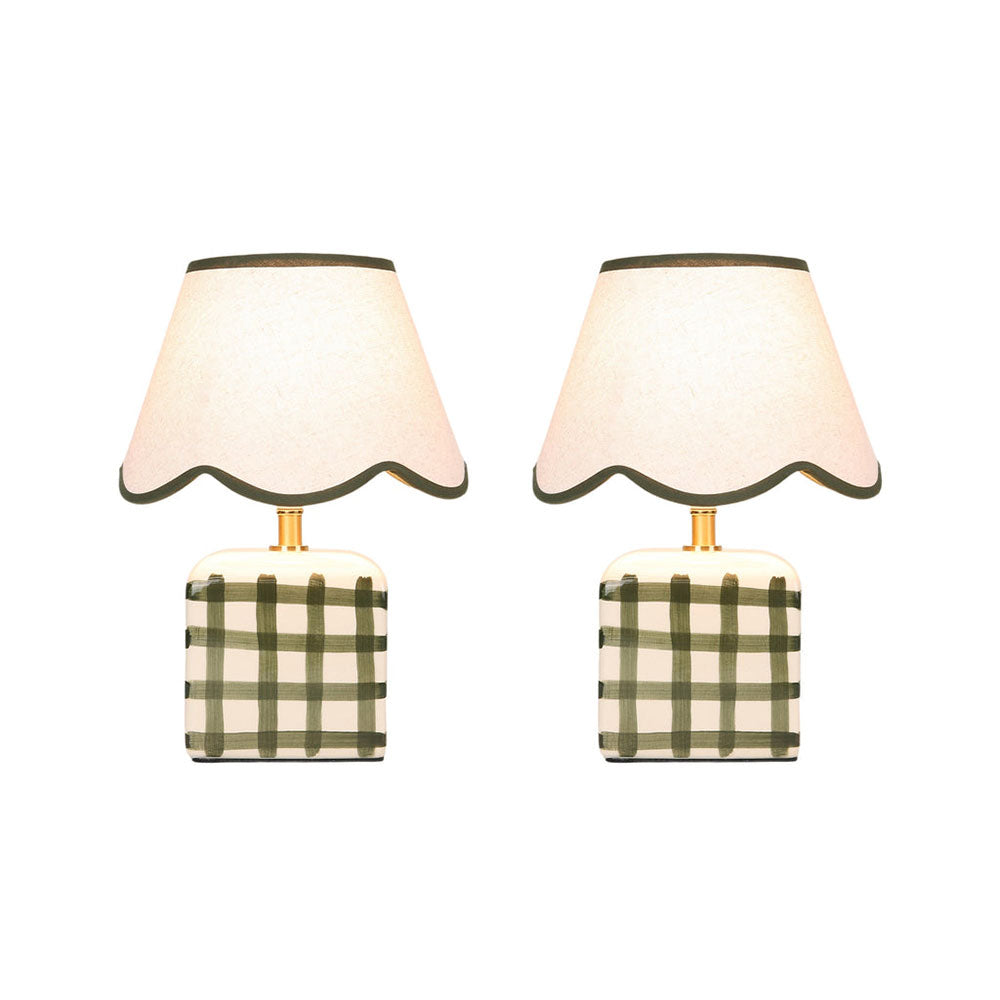 Romy Ceramic Table Lamp Set of 2 Green - LL-27-0299GN