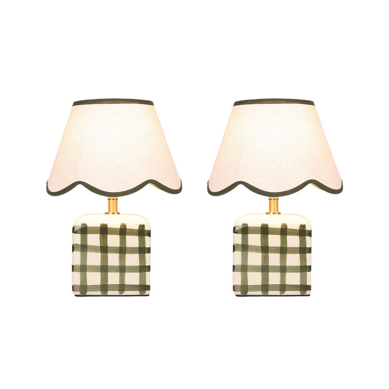 Romy Ceramic Table Lamp Set of 2 Green - LL-27-0299GN