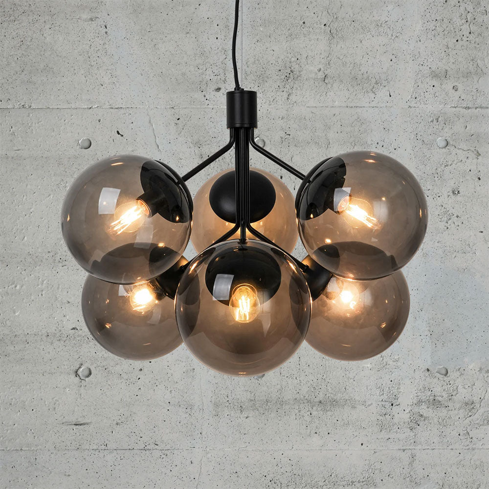 Ivona 6 Light Pendant Black - 2112163003