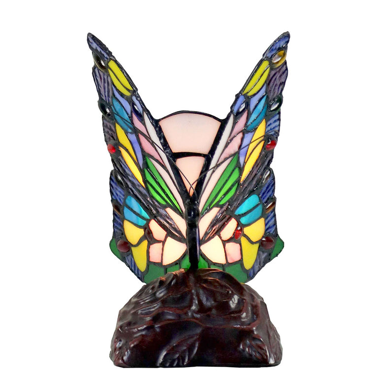 Butterfly Fiesta Tiffany Accent Table Lamp - TL-081217