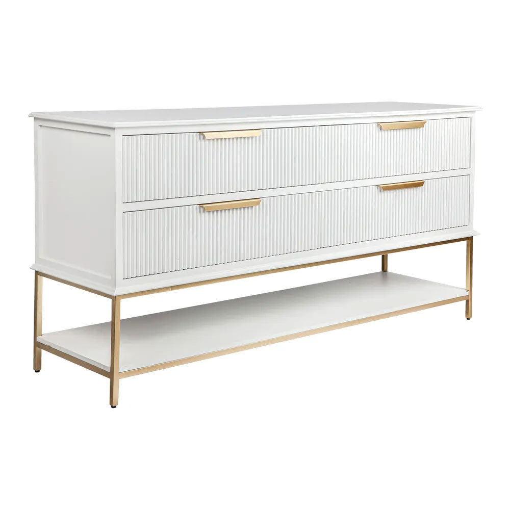 Aimee 4 Drawer Chest Table White - 32919